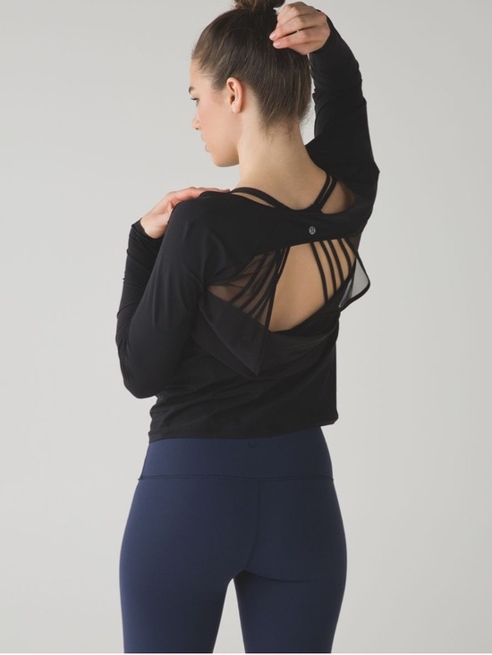 lululemon athletica Tops - Lululemon If You're Lucky II Long Sleeve Tee Yoga Pilates Ballet Core Sz 12